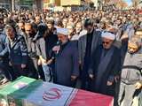 حضور عاشورایی مردم روزه دار تیران و کرون در مراسم تشییع پیکر شهید محمد رضا  محسنی 
